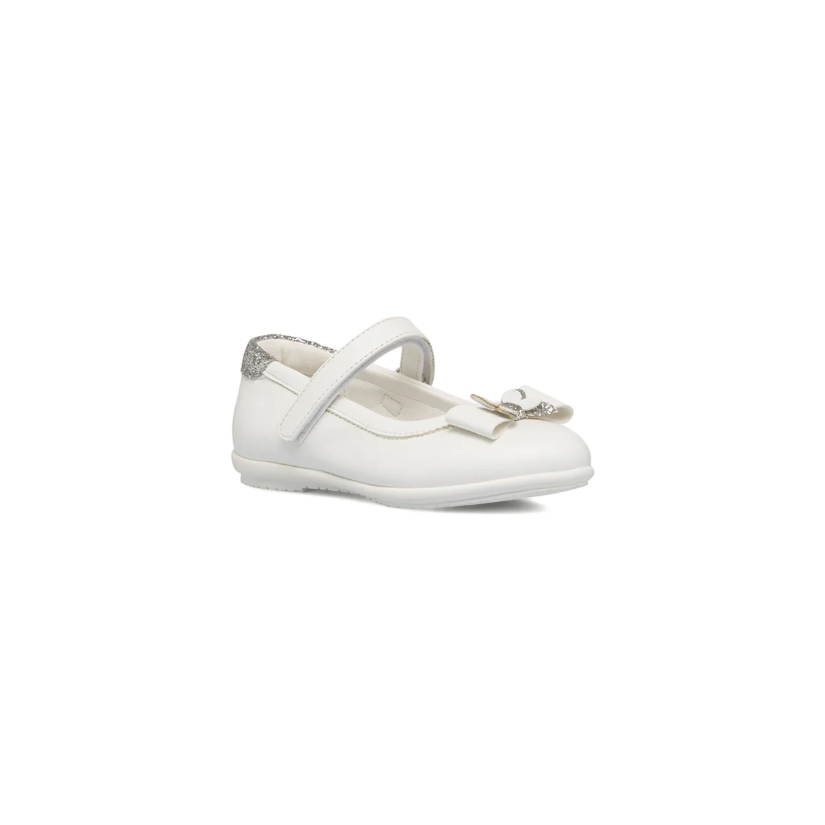 Ballerine bianche da bambina con glitter sul tallone Le scarpe di Alice - Image 2