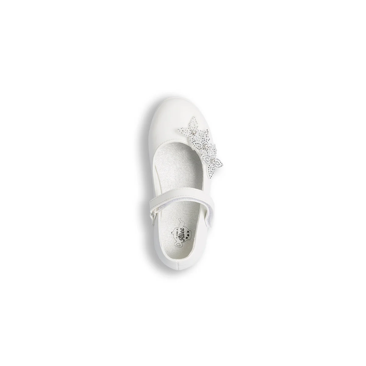 Ballerine bianche da bambina con strass Le scarpe di Alice - Image 5