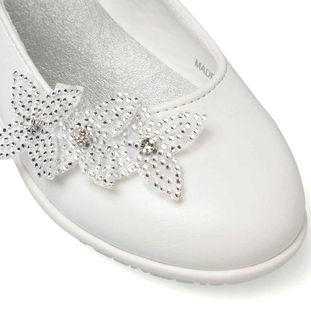 Ballerine bianche da bambina con strass Le scarpe di Alice - Image 6