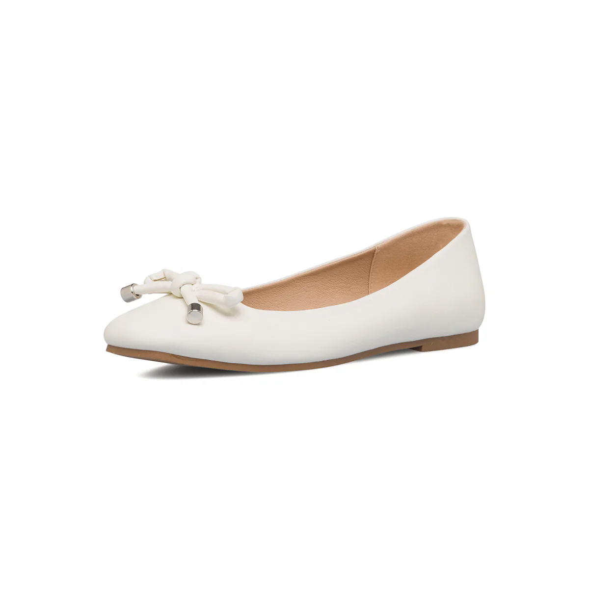 Ballerine bianche da donna con fiocchetto Lora Ferres - Image 2