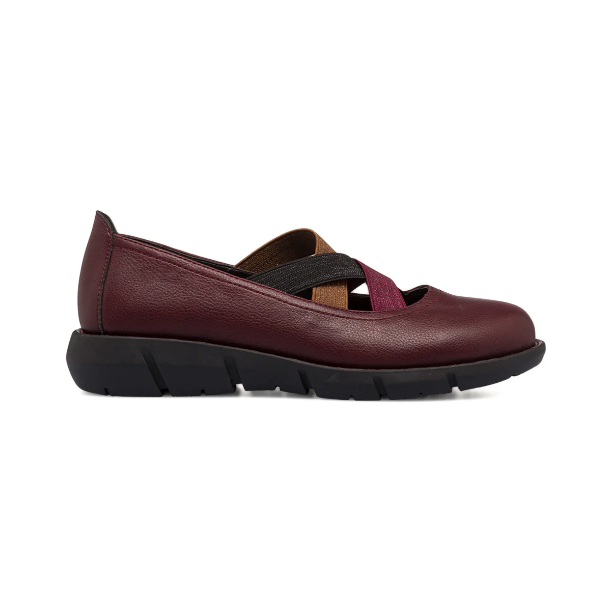 Ballerine bordeaux da donna con cinturini elastici P Eco Friendly