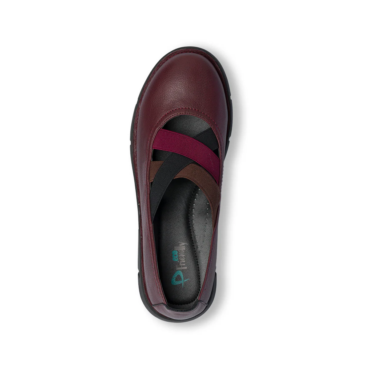 Ballerine bordeaux da donna con fascette colorate P Eco Friendly - Image 10