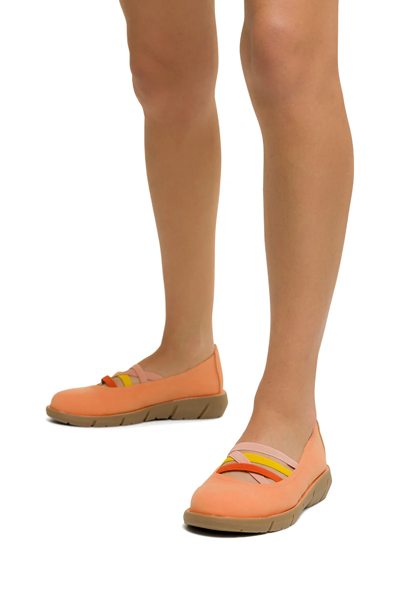 Ballerine arancioni da donna in nubuck P Eco Friendly - Image 10