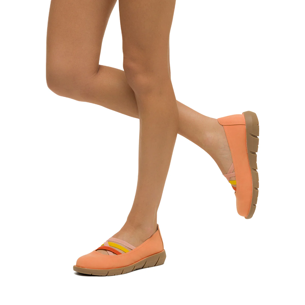 Ballerine arancioni da donna in nubuck P Eco Friendly - Image 3