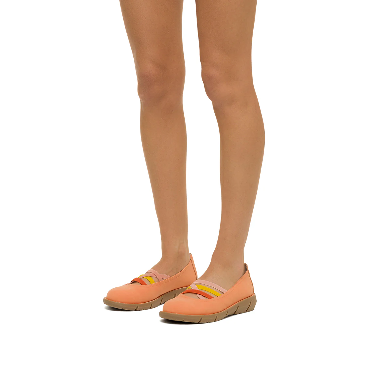Ballerine arancioni da donna in nubuck P Eco Friendly - Image 6