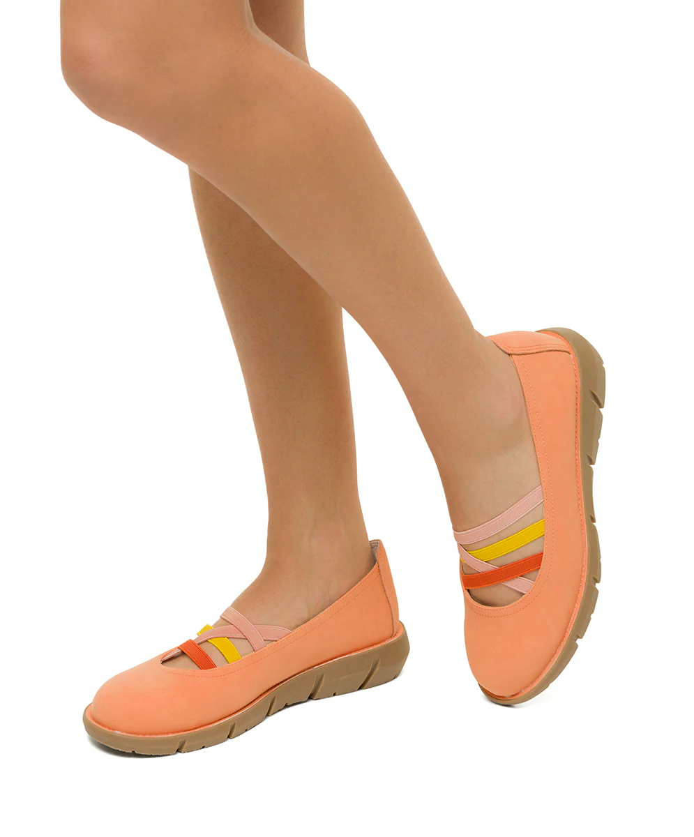 Ballerine arancioni da donna in nubuck P Eco Friendly - Image 8