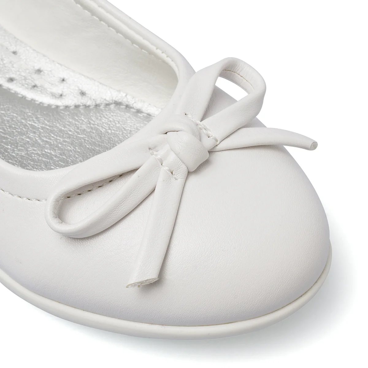 Ballerine da Bambina Bianche con cinturino strass Dieci Baci - Image 4