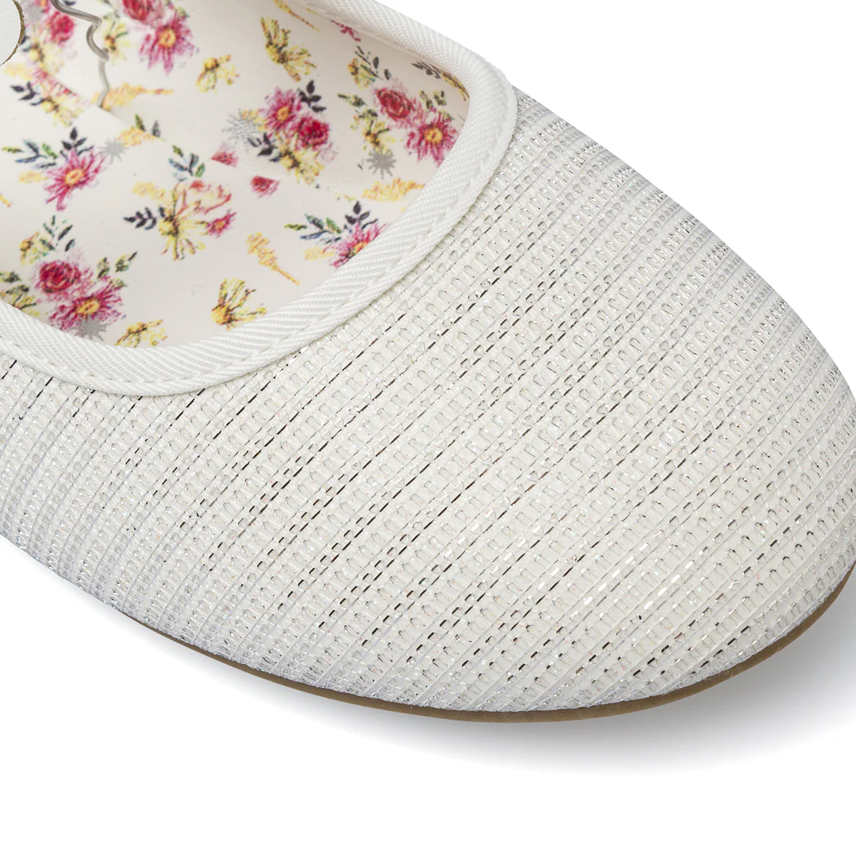 Ballerine da Bambina bianche con cuori sul cinturino Dieci Baci - Image 4