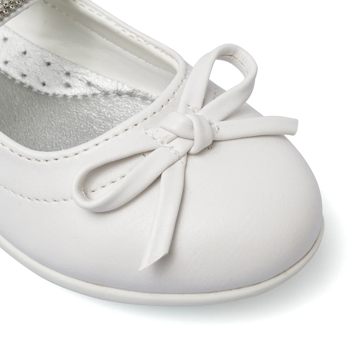 Ballerine da Bambina Bianche con fascetta di strass Dieci Baci - Image 4