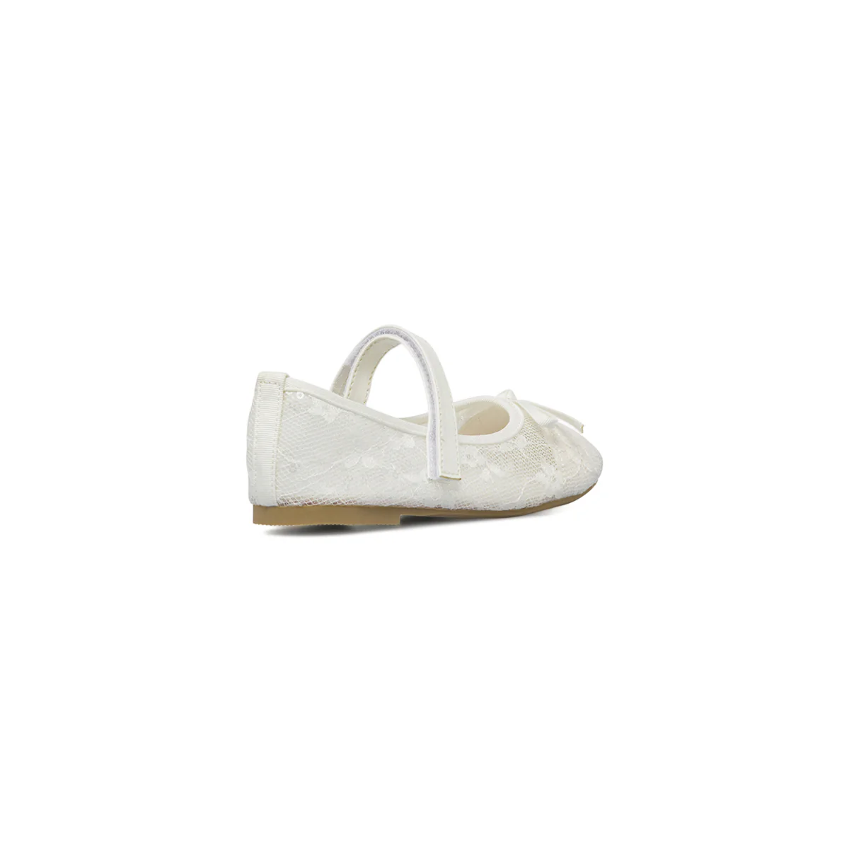 Ballerine da bambina bianche in pizzo con paillettes Dieci Baci - Image 3