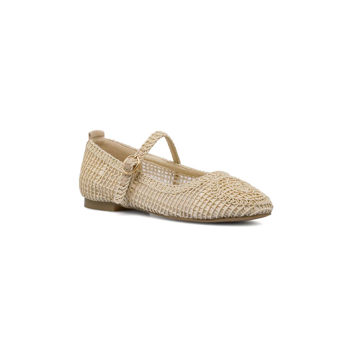 Ballerine da donna beige con cinturino intrecciate Swish Jeans - Image 2