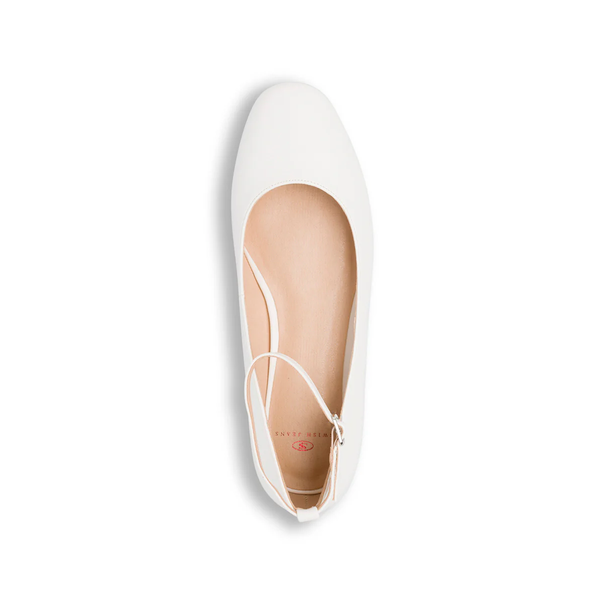 Ballerine da donna bianche con cinturino alla caviglia Swish Jeans - Image 8