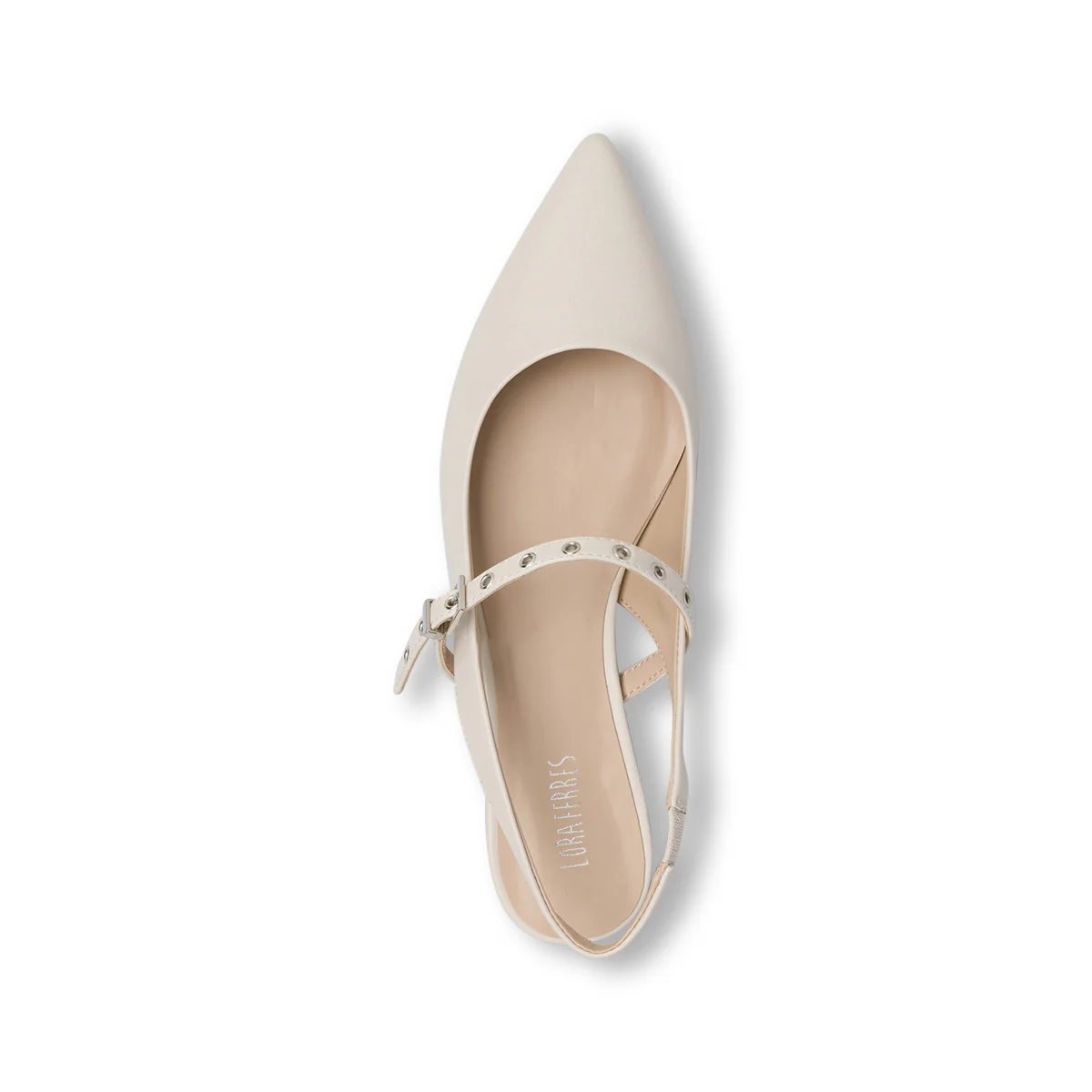 Ballerine da donna bianche con punta sfilata e borchie Lora Ferres - Image 6