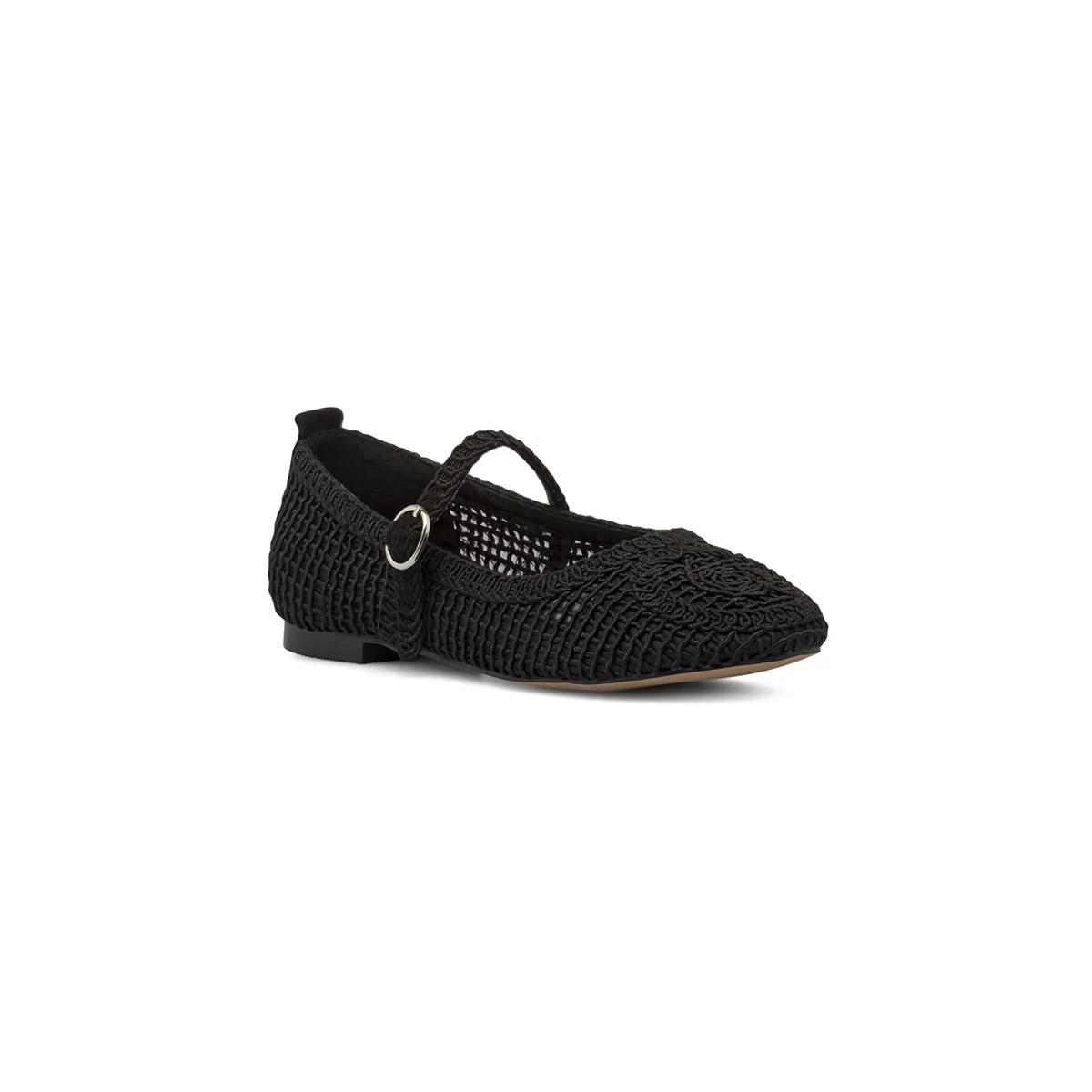 Ballerine da donna nere con lavorazione a crochet Swish Jeans - Image 2