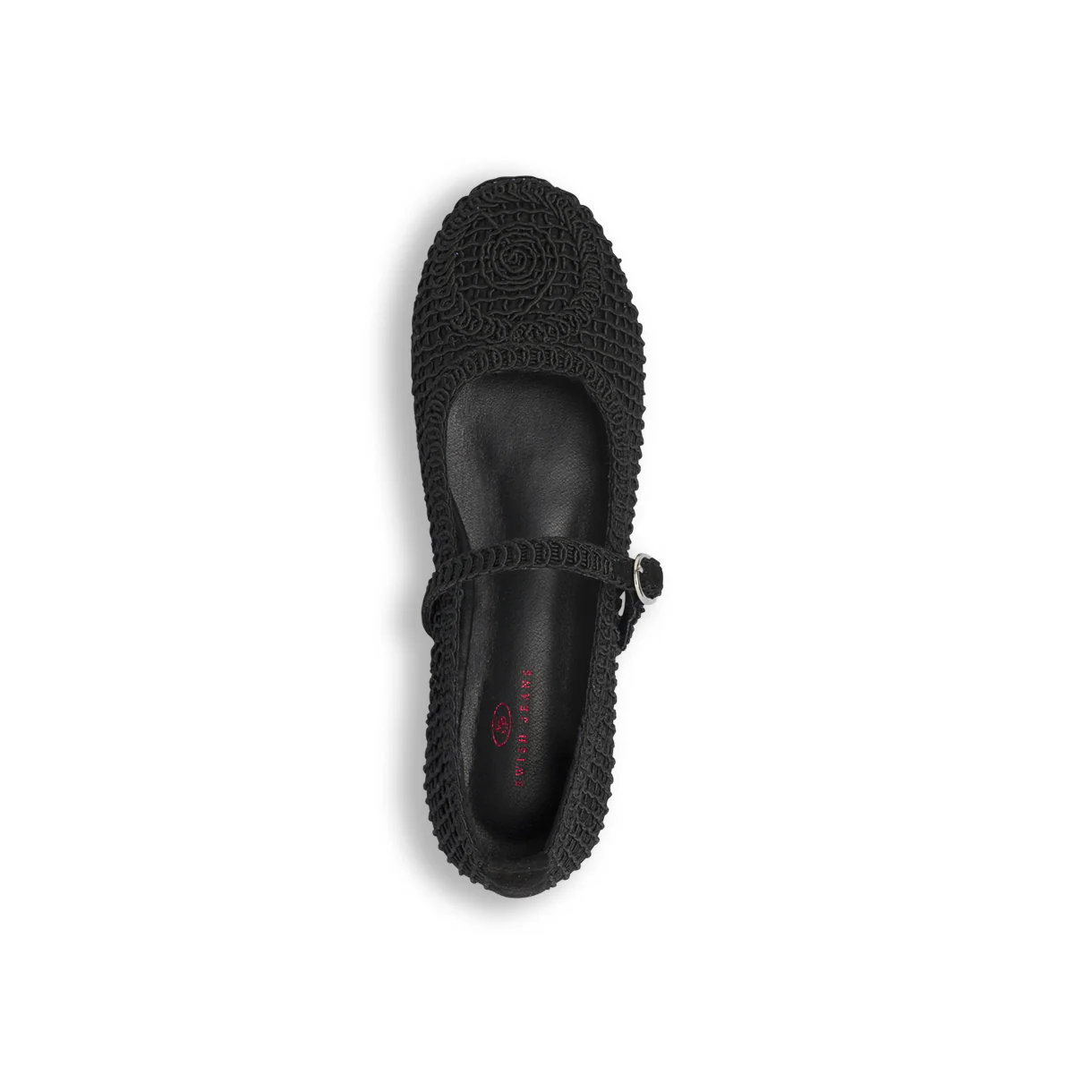 Ballerine da donna nere con lavorazione a crochet Swish Jeans - Image 4