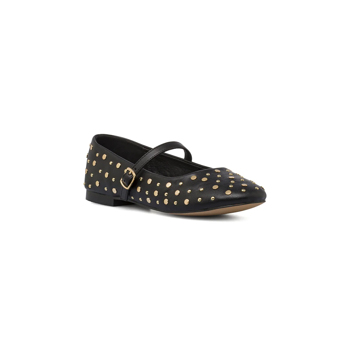 Ballerine da donna nere Mary Jane con borchie dorate Swish Jeans - Image 2