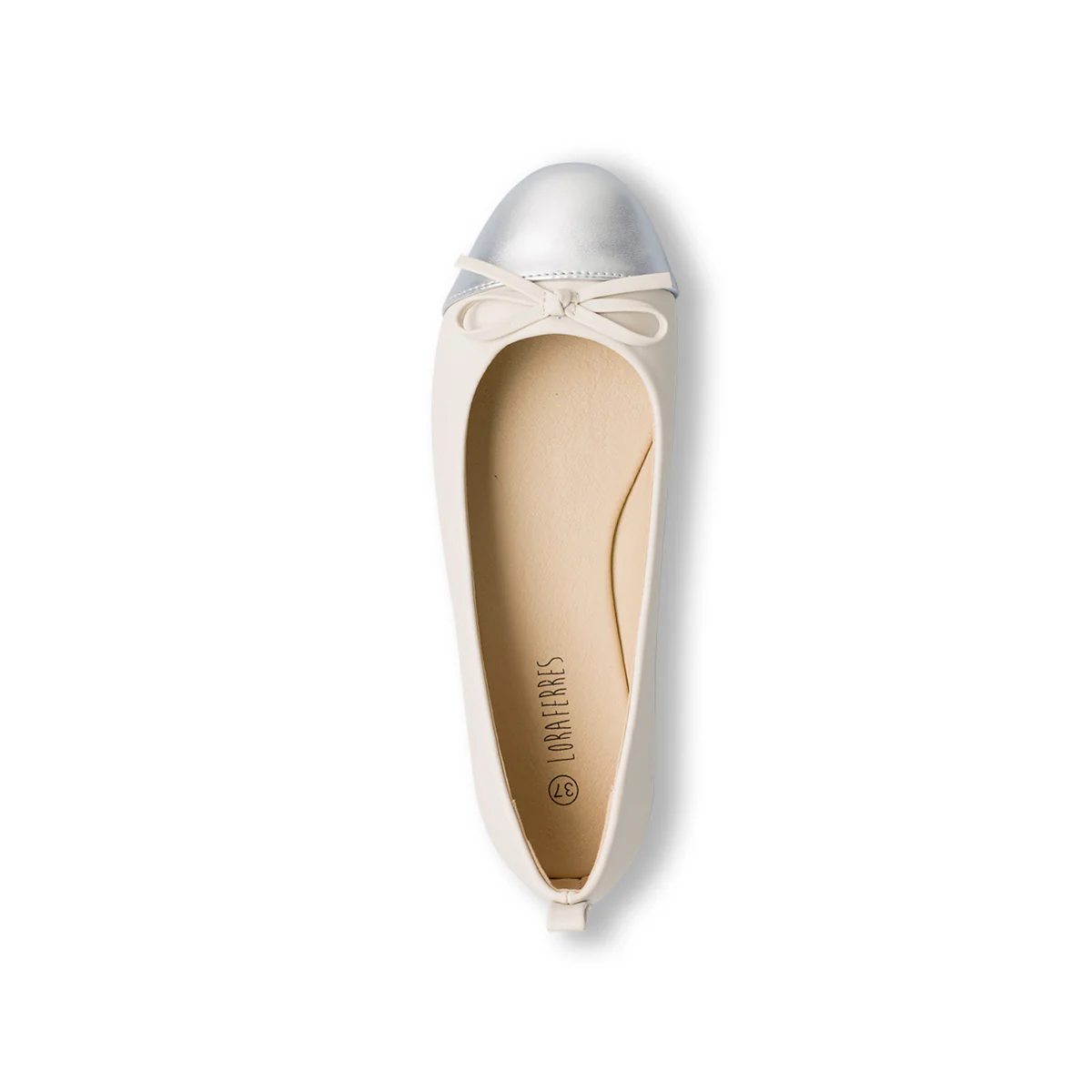 Ballerine gioiello da donna  nude con punta argento Lora Ferres - Image 4