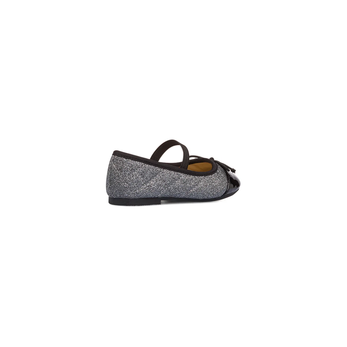 Ballerine glitter grigio da bambina con fiocco Le Scarpe di Alice - Image 3