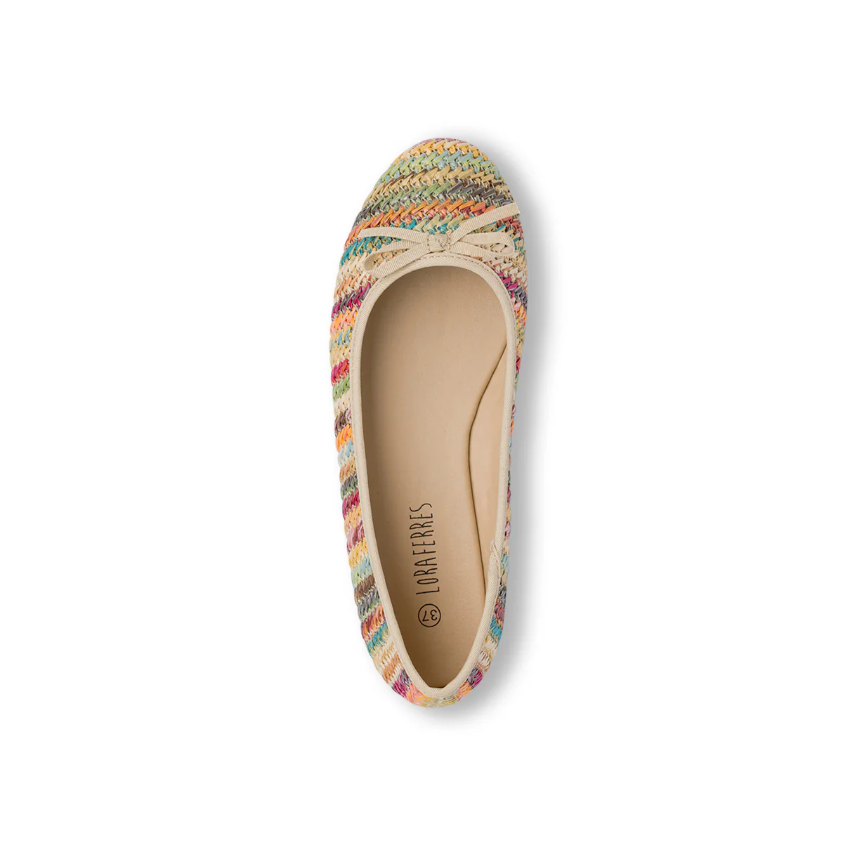 Ballerine multicolore da Donna in rafia con fiocco Lora Ferres - Image 5