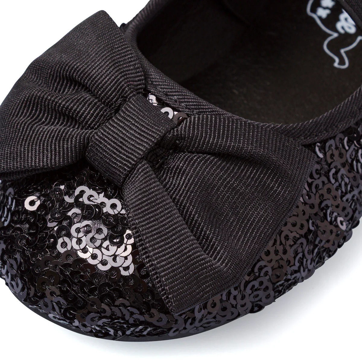Ballerine nere con fiocco e paillettes da Bambina Dieci Baci - Image 5