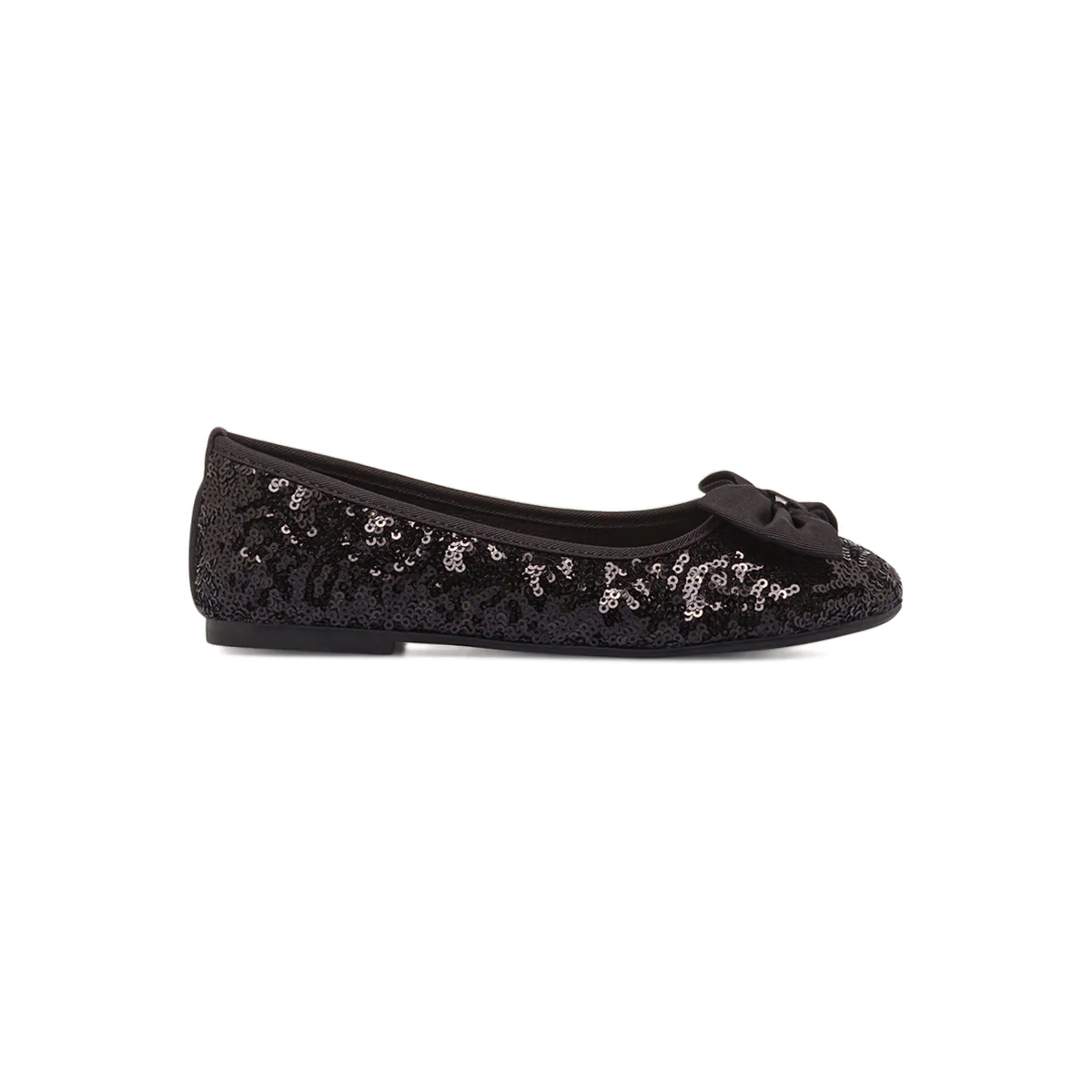 Ballerine nere da Bambina con fiocco e paillettes Dieci Baci