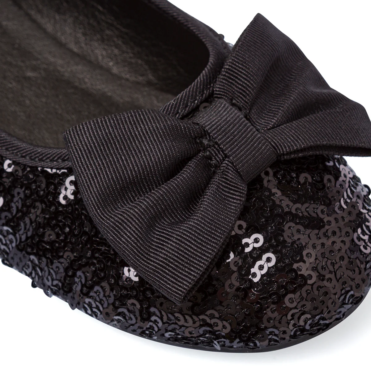 Ballerine nere da Bambina con fiocco e paillettes Dieci Baci - Image 5