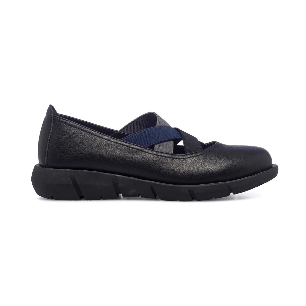 Ballerine nere da donna con fascette colorate P Eco Friendly
