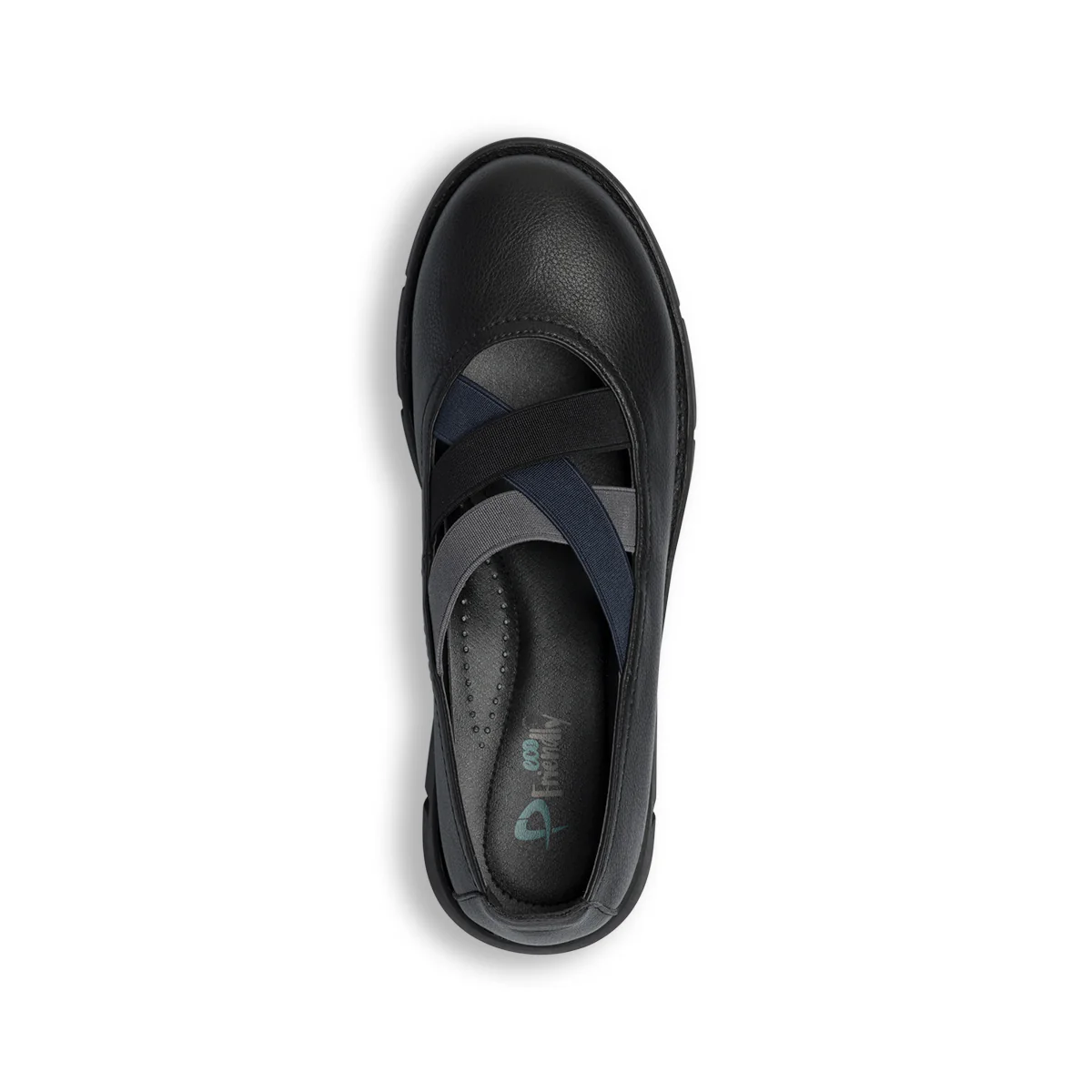 Ballerine nere da donna con fascette colorate P Eco Friendly - Image 10