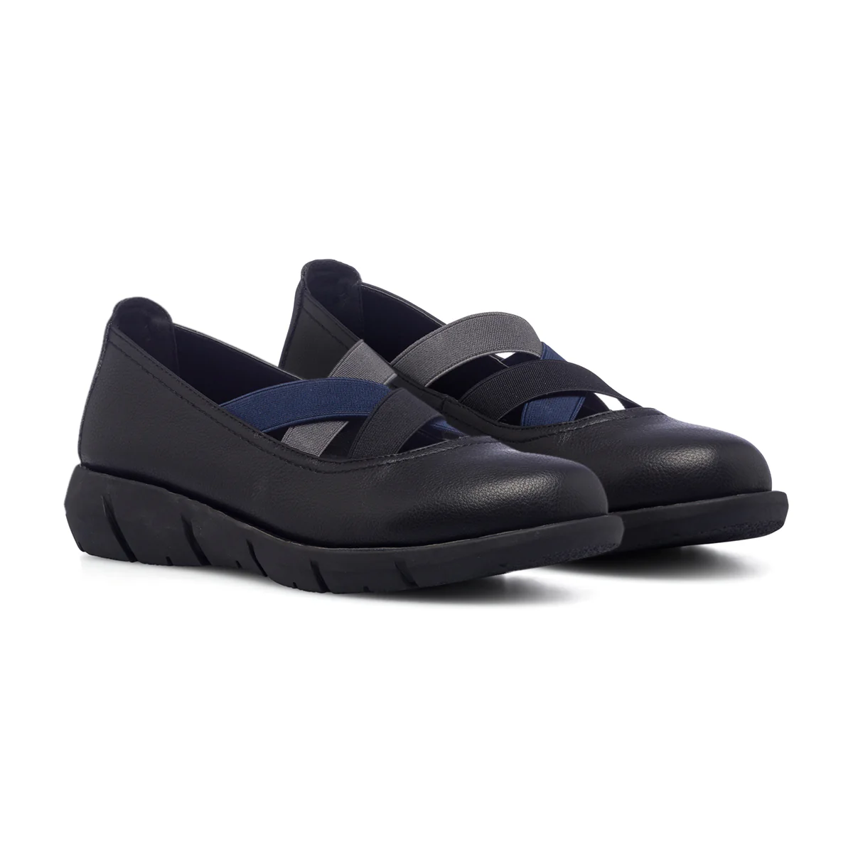 Ballerine nere da donna con fascette colorate P Eco Friendly - Image 5