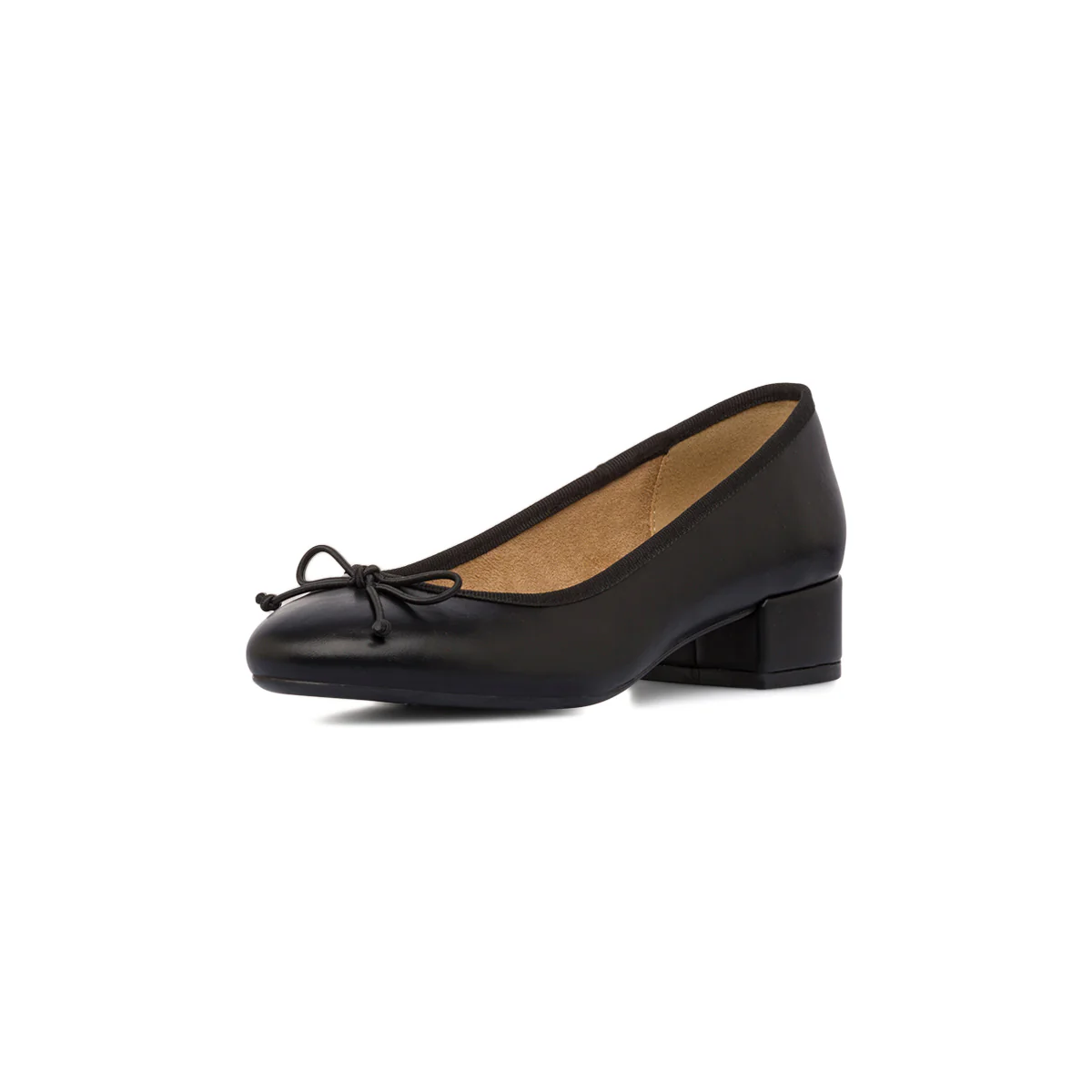 Ballerine nere da Donna con fiocco e tacco 4 cm Lora Ferres - Image 2