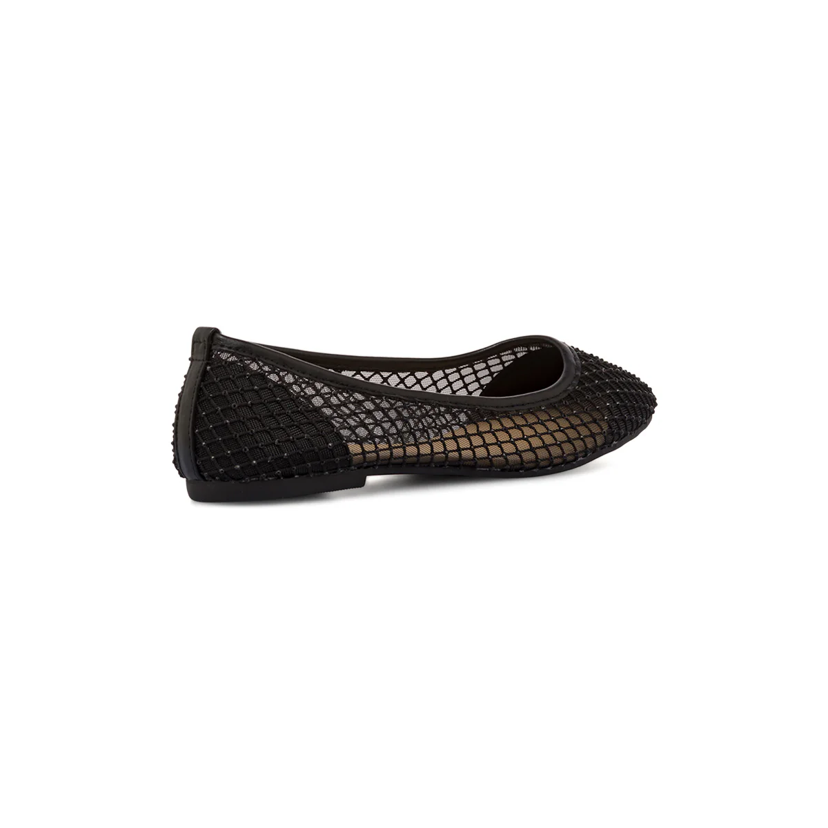 Ballerine nere da Donna in tessuto a rete con dettaglio strass Lora Ferres - Image 3