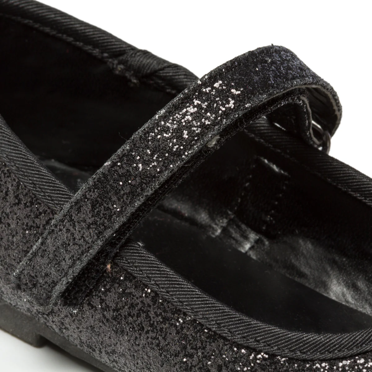 Ballerine nere effetto glitterato con cinturino Le scarpe di Alice - Image 6