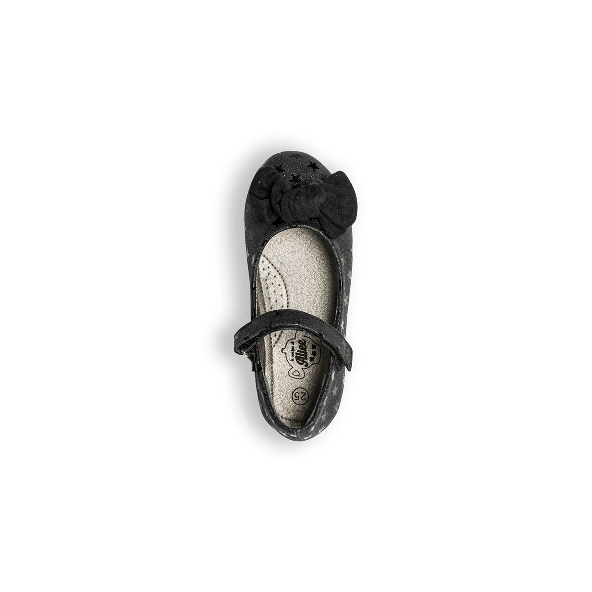Ballerine nere effetto glitterato con fiocco Le scarpe di Alice - Image 8