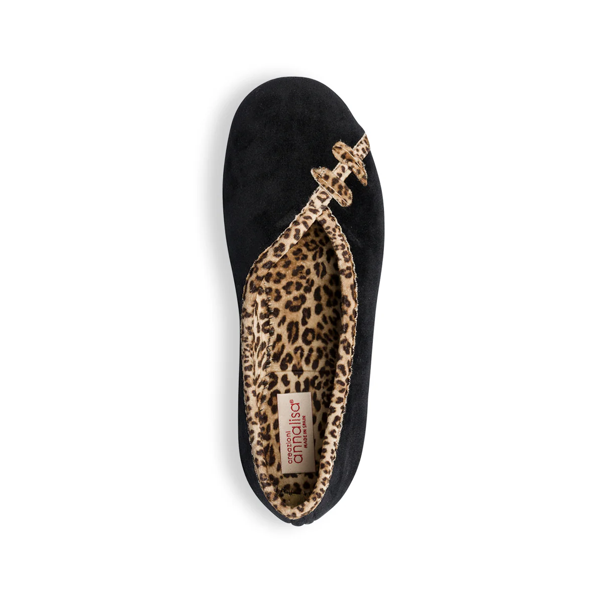 Ballerine nere in tessuto con profili animalier Annalisa Grenoble - Image 7