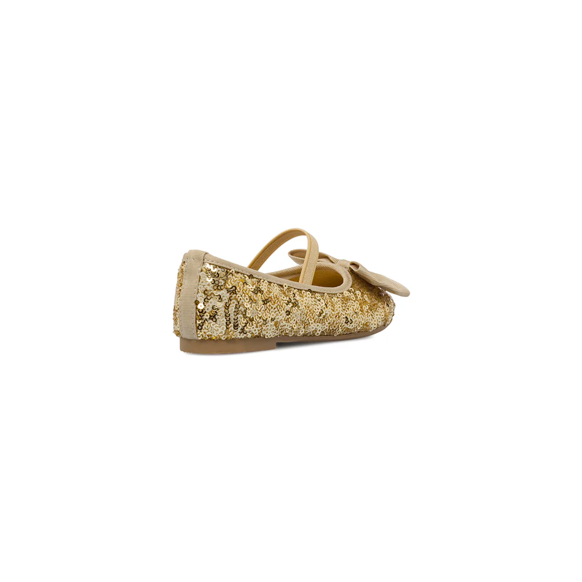 Ballerine oro con paillettes e fiocco da Bambina Dieci Baci - Image 3