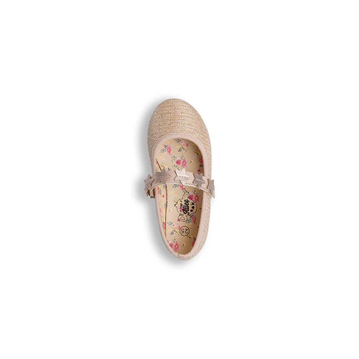 Ballerine oro da Bambina con stelle e glitter Le scarpe di Alice - Image 3