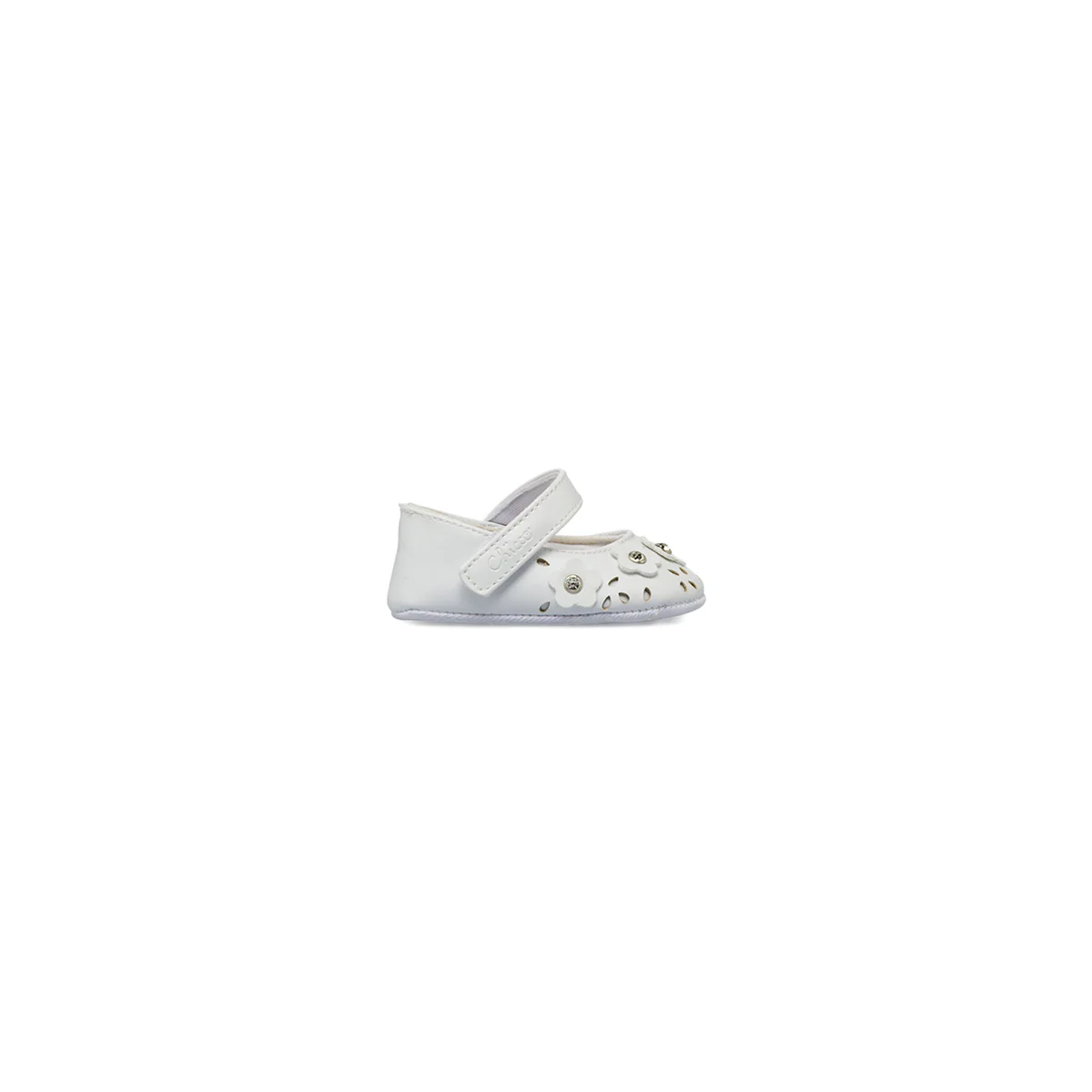 Ballerine Primi Passi bianche con fiori traforati Chicco