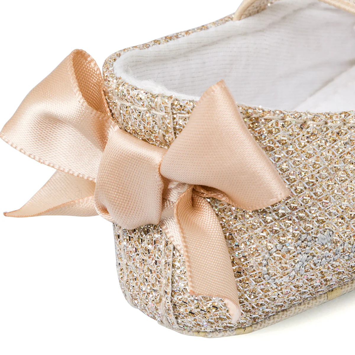 Ballerine primi passi oro da bambina con fiocco Chicco Olga - Image 6