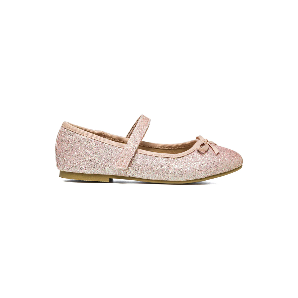 Ballerine rosa effetto glitterato con cinturino Le scarpe di Alice