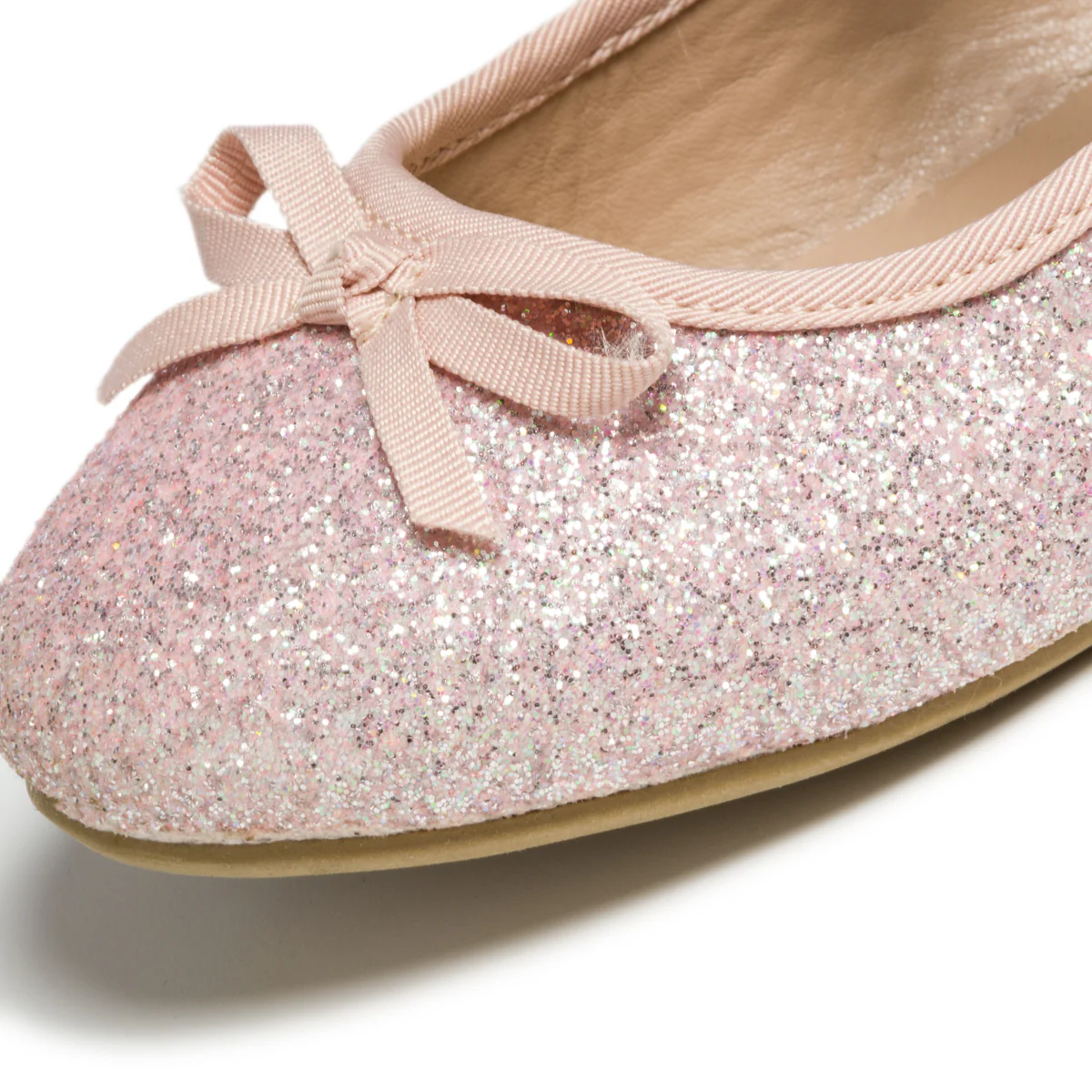 Ballerine rosa effetto glitterato con cinturino Le scarpe di Alice - Image 5