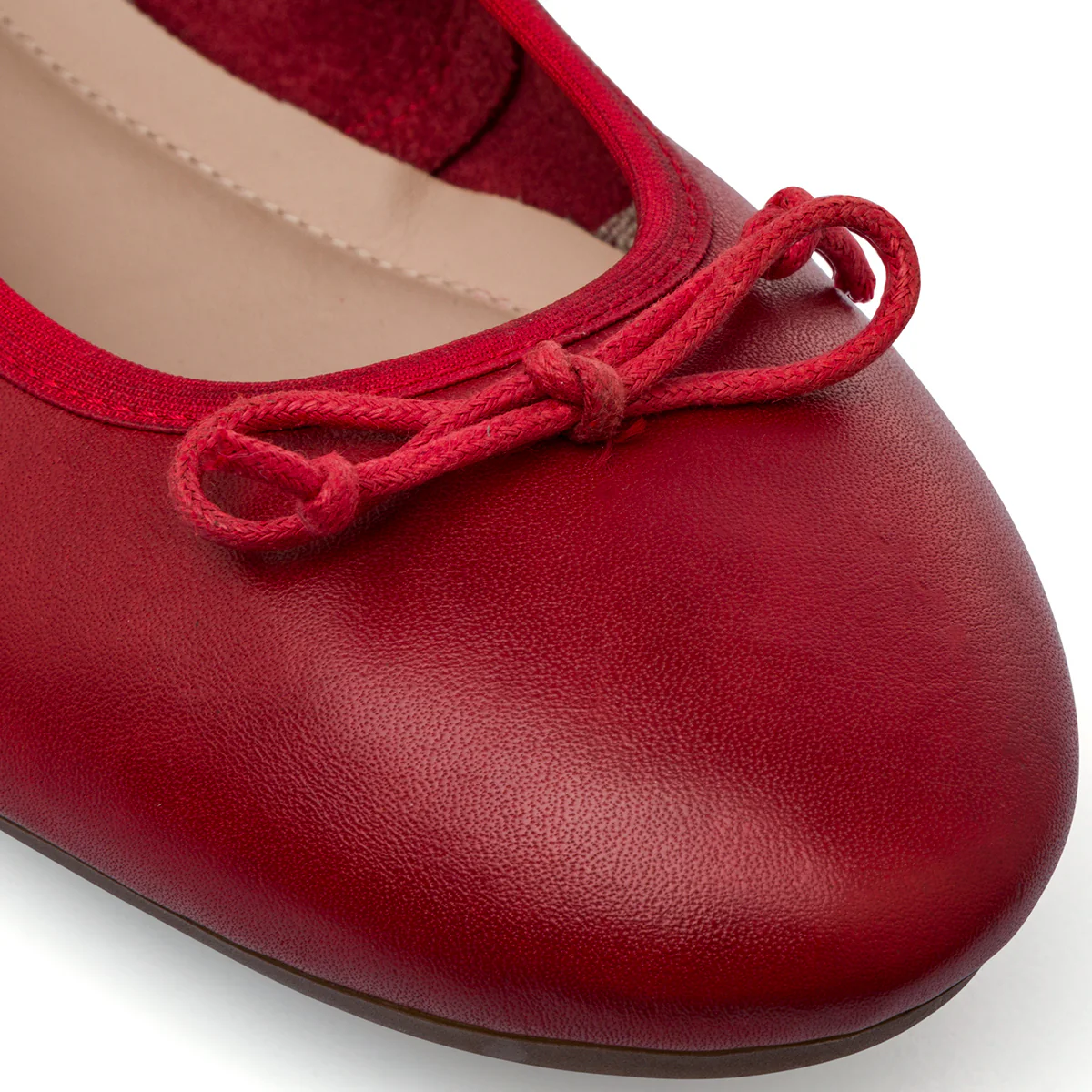 Ballerine rosse da Donna in pelle con fiocco P Essentials - Image 4
