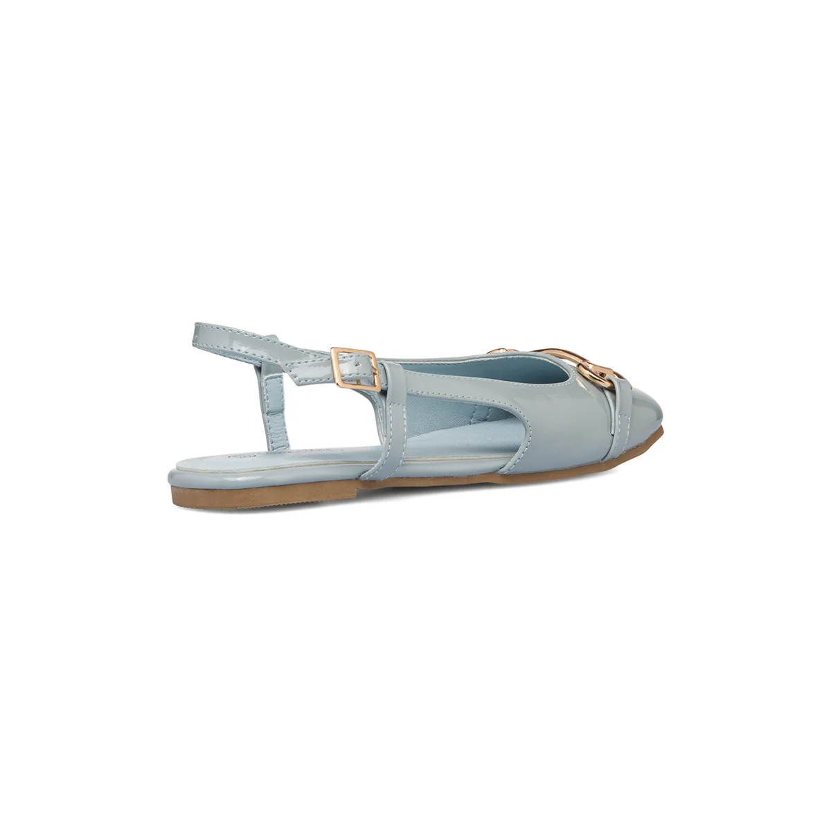 Ballerine slingback azzurre effetto vernice da donna Lora Ferres - Image 6