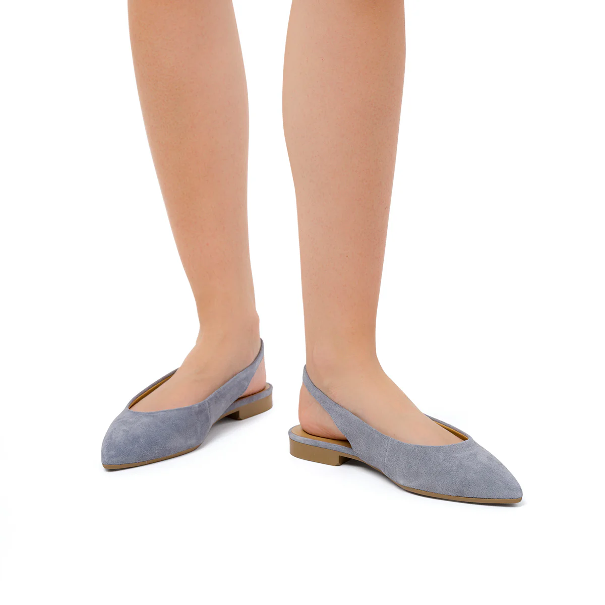 Ballerine slingback azzurre in pelle da donna Primopiano - Image 3