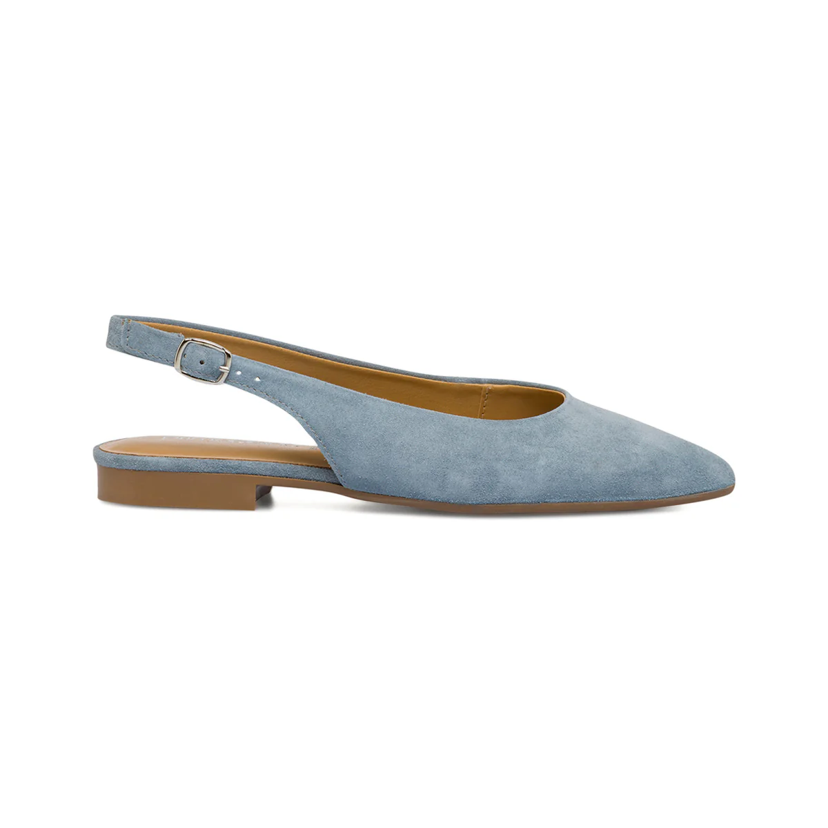 Ballerine slingback azzurre in pelle da donna Primopiano - Image 4