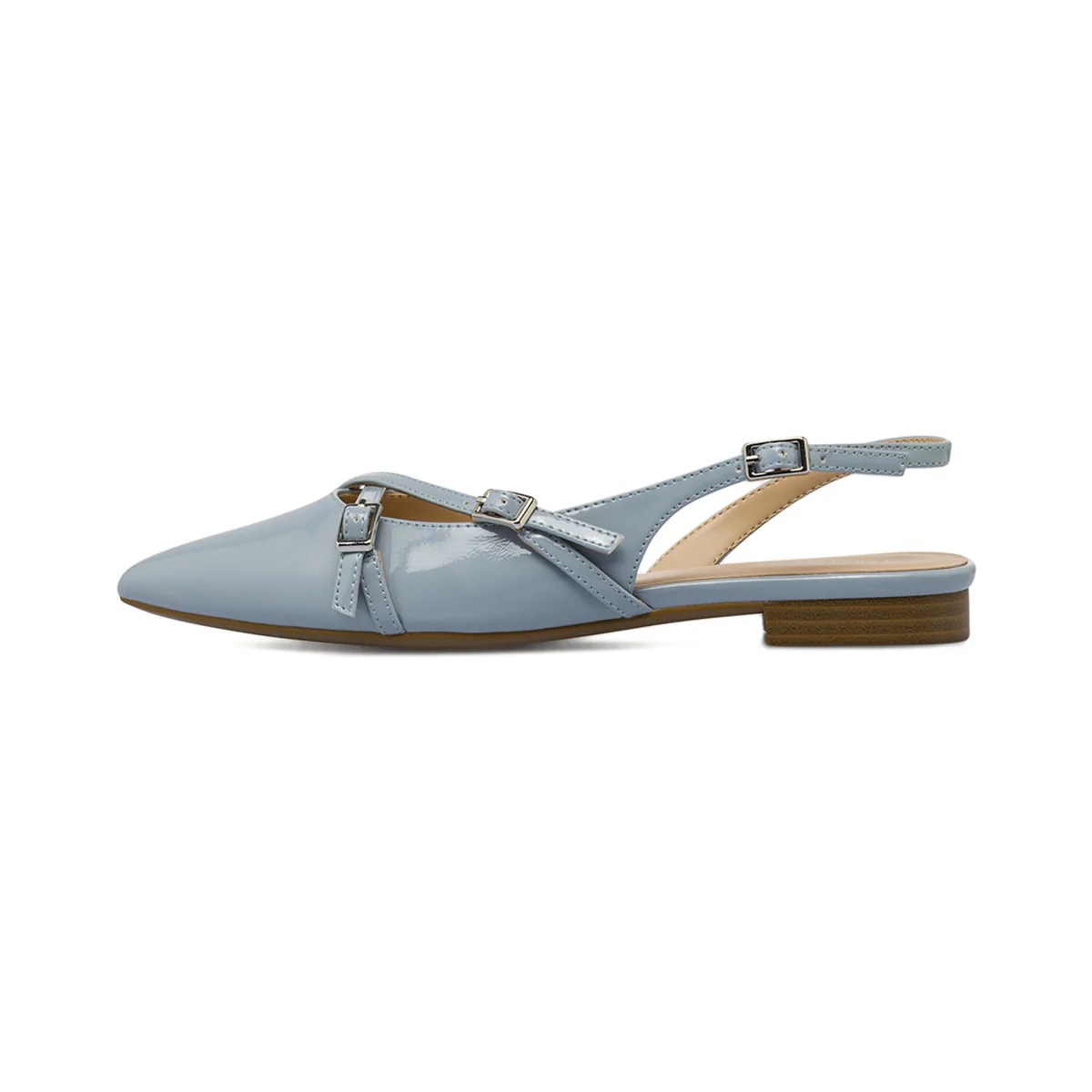 Ballerine slingback da donna azzurre Lora Ferres con fibbie