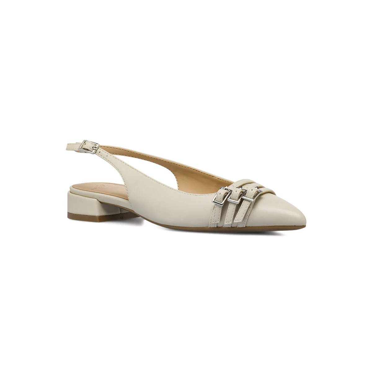 Ballerine slingback da donna bianco off-white con fibbie Swish Jeans - Image 2