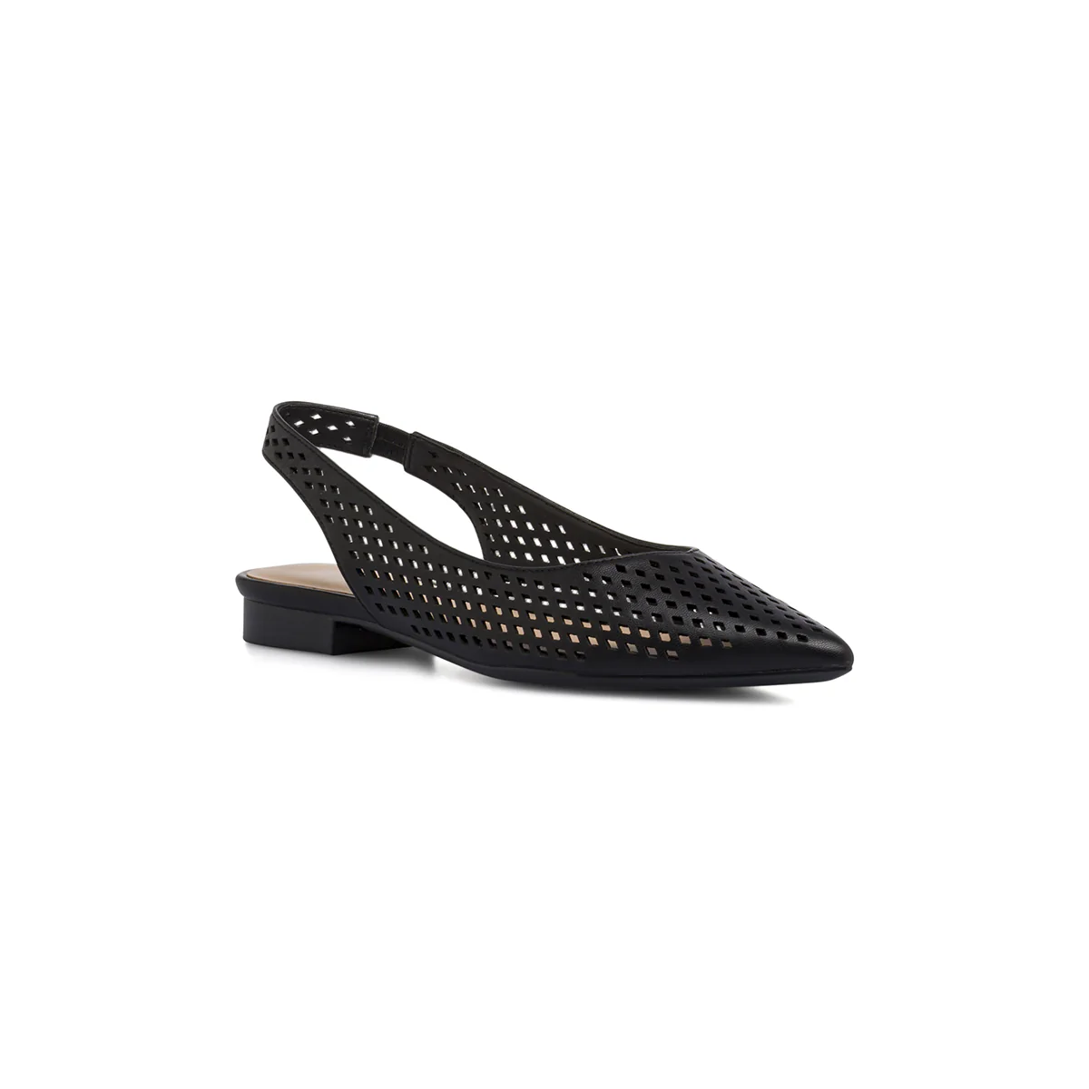 Ballerine slingback da donna nere a punta traforate Lora Ferres - Image 2