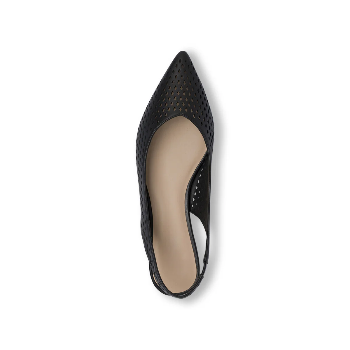 Ballerine slingback da donna nere a punta traforate Lora Ferres - Image 4