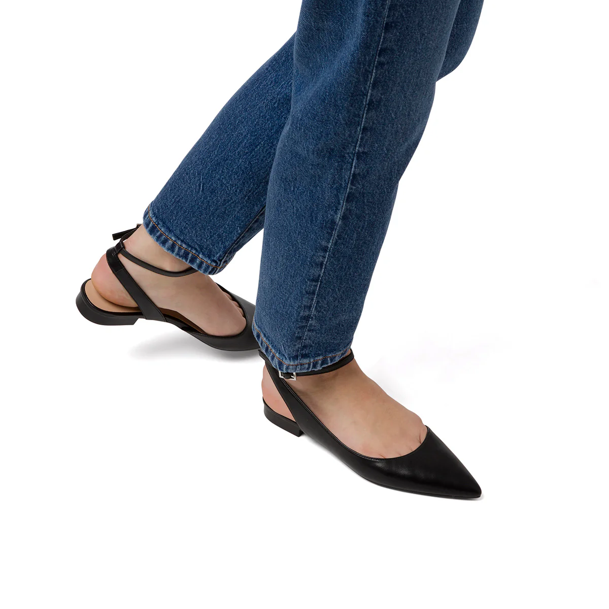 Ballerine slingback nere da Donna con cinturino alla caviglia Lora Ferres - Image 3