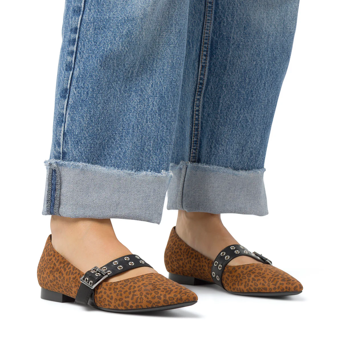 Ballerine con stampa animalier leopardata da Donna Lora Ferres - Image 2